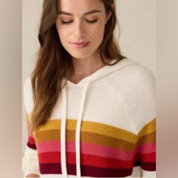 Faherty Multicolor Striped Hoodie NWT - Picture 4 of 6